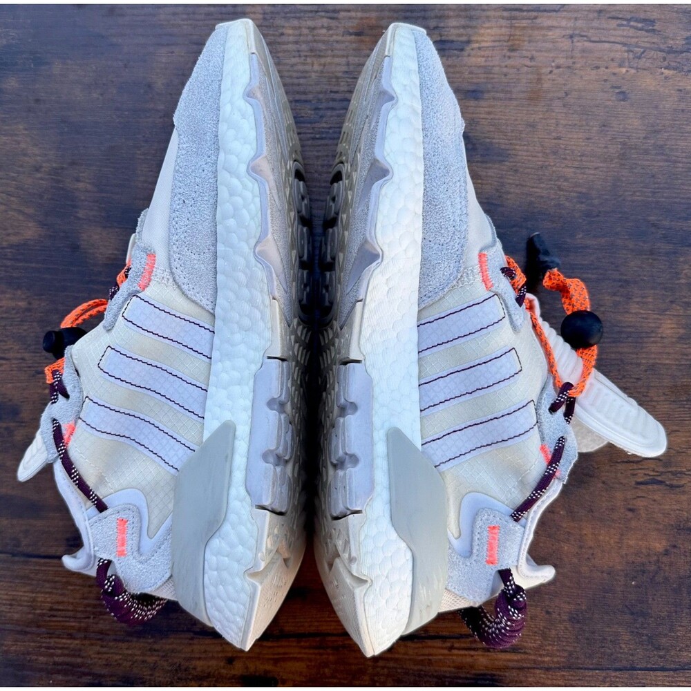 Ivy Park X Adidas Nite Jogger Boost FX3239 Beige Orange Trail Sneakers Mens 7.5 - Picture 10 of 16